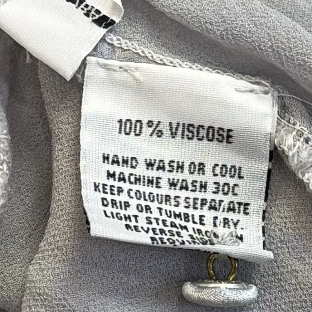 Anthropologie Ghost Bell Sleeve Grey Peasant Dress Fairy Renaissance Ethereal S - Picture 10 of 12